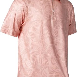 Golf Shirts for Men Dry Fit Performance Short Sleeve Print Moisture Wicking Polo Shirt